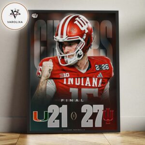 Indiana Hoosiers 2026 National Championship Final Score Victory Artwork Home Decor Poster Canvas