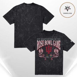 Indiana Hoosiers 2026 Rose Bowl Game CFP Quarterfinal Acid Washed Tee