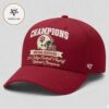 Indiana Hoosiers Champions 2025 College Football Playoff National Champions Classic Crimson Cap Hat