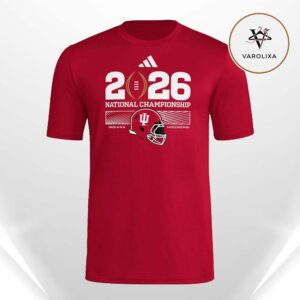 Indiana Hoosiers Crimson Adidas 2025 CFP National Championship Bound Short Sleeve Unisex T-Shirt