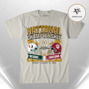 Indiana Hoosiers Vs. Miami Hurricanes CFP National Championship Matchup NCAA CFP Unisex T-Shirt