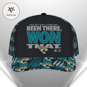 Jacksonville Jaguars Nike 2025 AFC South Division Champions Locker Room Trophy Collection Classic Cap hat Snapback
