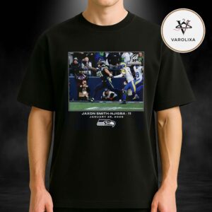 Jaxon Smith-Njigba Black Seattle Seahawks NFL Flash Features Week 21 Unisex T-Shirt