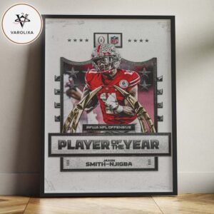 Jaxon Smith Njigba Seattle Seahawks PFFWA Offensive Player Of The Year NFL Football 2023 Championship Legacy Artwork Home Decor Poster Canvas