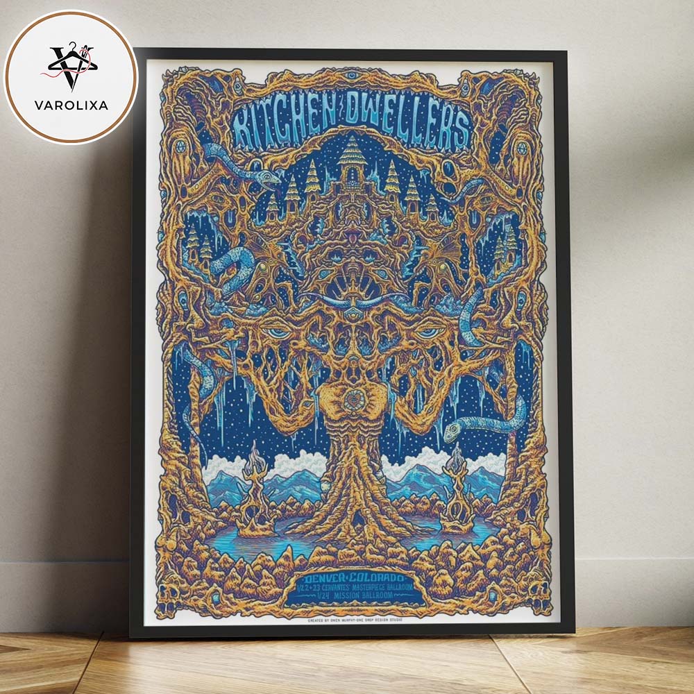 Kitchen Dwellers Concert Poster At Cervantes Masterpiece Ballroom In Denver Colorado On January 24 2026 Psychedelic Bluegrass Jam Artwork Home Decor Poster Canvas Kitchen Dwellers Concert Poster At Cervantes Masterpiece Ballroom In Denver Colorado On January 24 2026 Psychedelic Bluegrass Jam Artwork Home Decor Poster Canvas