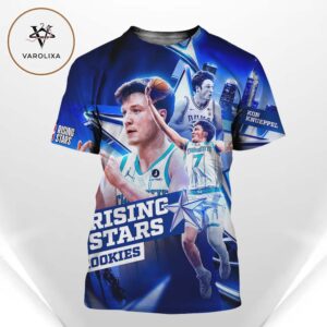 Kon Knueppel Rising Stars Rookies Poster Charlotte Hornets 2026 Rookie Cover Art NBA Basketball Artwork All Over Print Shirt