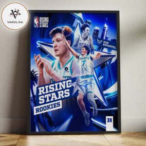 Kon Knueppel Rising Stars Rookies Poster Charlotte Hornets 2026 Rookie Cover Art NBA Basketball Artwork Home Decor Poster Canvas