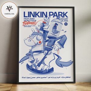 Linkin Park Music Poster At Beyon Al Dana Amphitheatre In Sakhir Bahrain On January 18 2026 From Zero World Tour Illustrated Artwork Home Decor Poster Canvas