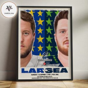 Los Angeles Rams Vs Seattle Seahawks NFC Championship Poster 2025–26 NFL Playoffs Head To Head Matchup Artwork Home Decor Poster Canvas