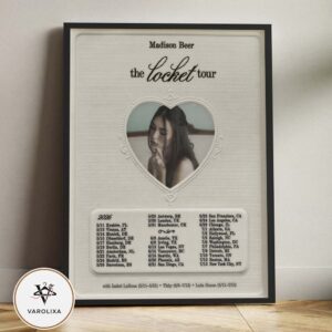 Madison Beer The Locket Tour 2026 Pop Singer Concert Dates Poster Romantic Vintage Music Wall Art Home Decor Poster Canvas