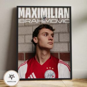Maximilian Ibrahimović AFC Ajax Official Signing Eredivisie Football 2025 Modern Portrait Artwork Home Decor Poster Canvas