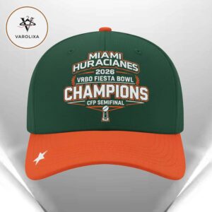 Miami Hurricane Football 2026 Vrbo Fiesta Bowl CFP Semifinal Champions NFL Classic Cap Hat Snapback