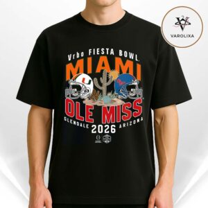 Miami Hurricane Vs Ole Miss Rebels Matchup 2026 Vrbo Fiesta Bowl – Proving Ground On January 8th 2026 Unisex T-Shirt
