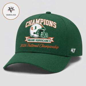 Miami Hurricanes Champions 2026 National Championship Classic Green Cap Hat