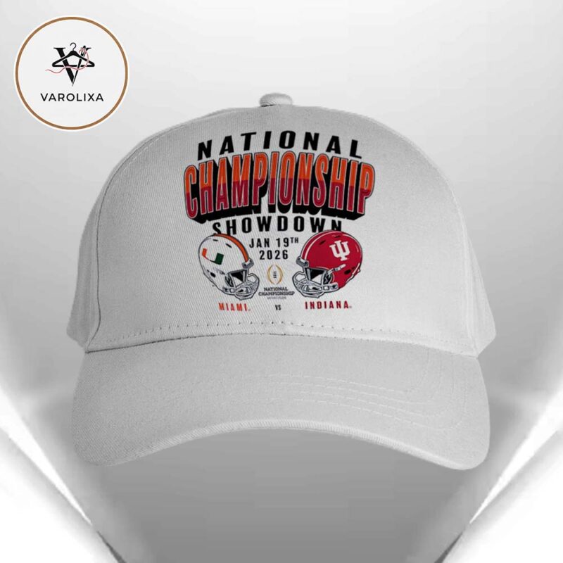 Miami Hurricanes Vs. Indiana Hoosiers College Football Playoff 2026 National Championship Game Matchup Total Showdown Classic Cap Hat Snapback