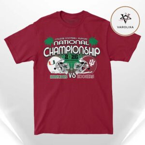 Miami Hurricanes vs Indiana Hoosiers Matchup College Football Playoff National Championship 2026 Game Day Unisex T-Shirt
