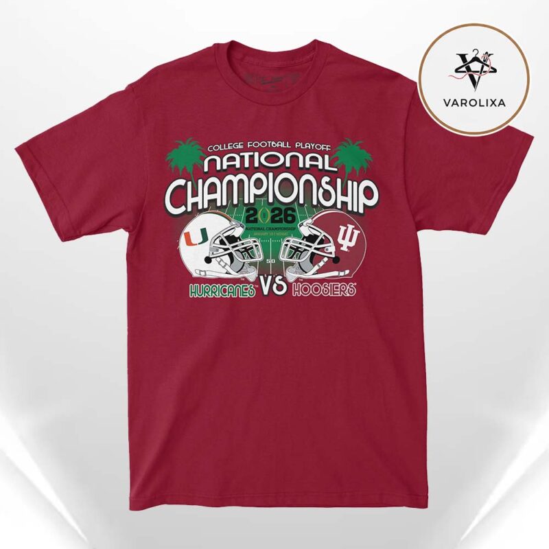 Miami Hurricanes vs Indiana Hoosiers Matchup College Football Playoff National Championship 2026 Game Day Unisex T Shirt