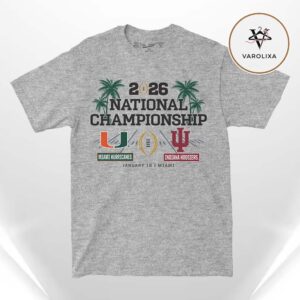 Miami Hurricanes vs Indiana Hoosiers Matchup College Football Playoff National Championship 2026 Tropical Game Day Unisex T-Shirt