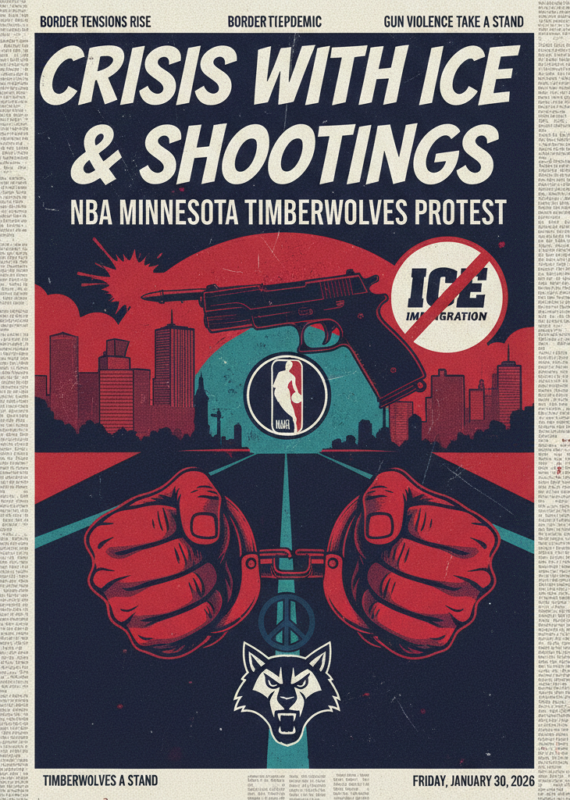Minnesota ICE Protest 2026 – Gun Violence Crisis NBA Timberwolves