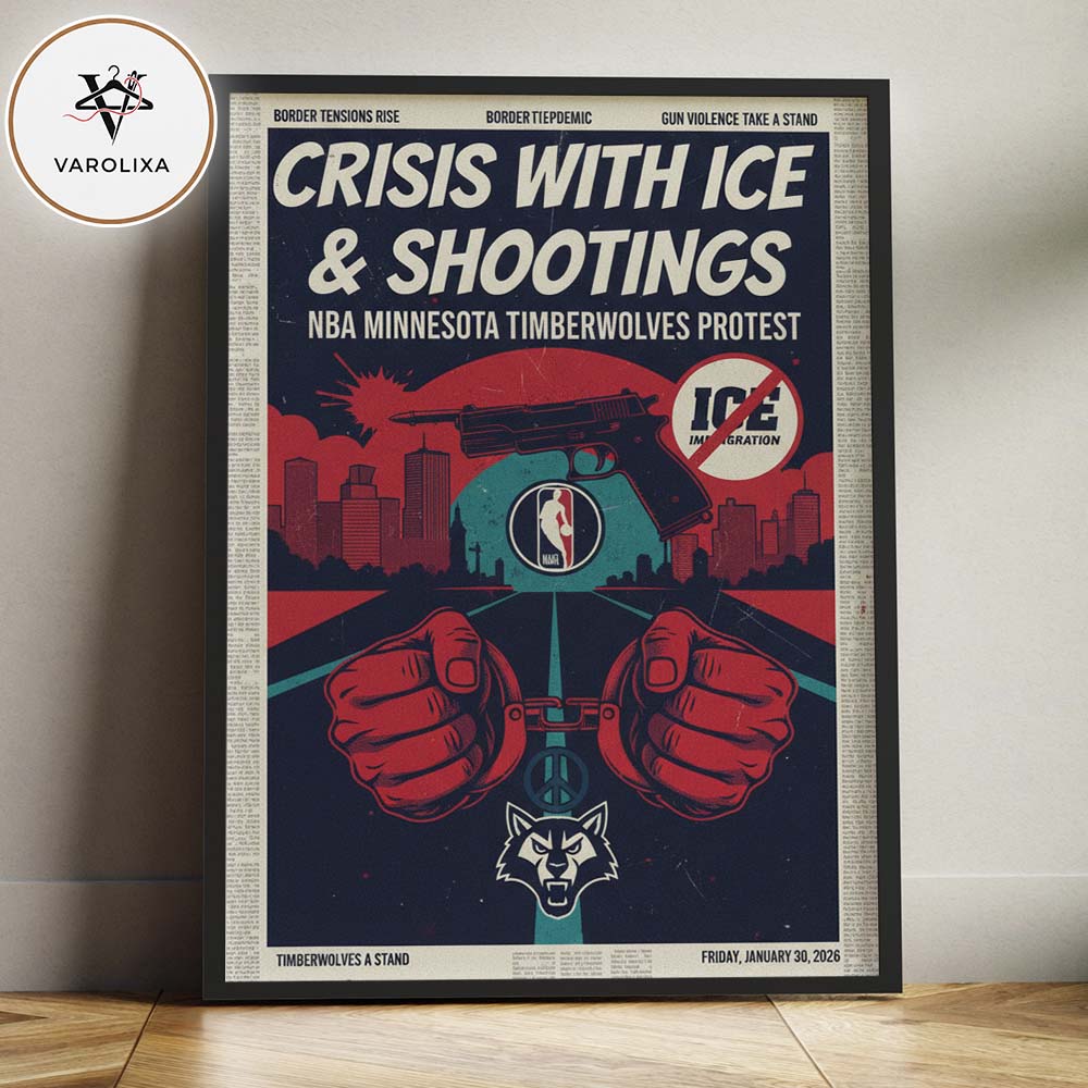 Minnesota ICE Protest 2026 – Gun Violence Crisis NBA Timberwolves Home Decor Poster Canvas Minnesota ICE Protest 2026 – Gun Violence Crisis NBA Timberwolves Home Decor Poster Canvas
