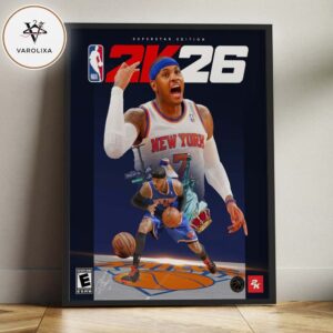 NBA 2K26 Carmelo Anthony New York Knicks Signature Edition Basketball Game Art Home Decor Poster Canvas