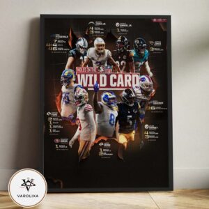 NFL Wild Card Round 2026 League Showcase Multi Team Playoff Edition Home Decor Poster Canvas