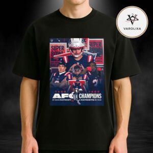 New England Patriots AFC Champions 2025 Super Bowl LIX San Francisco Bay Area Team Design Unisex T-Shirt