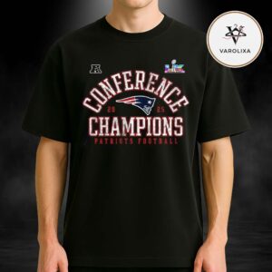 New England Patriots AFC Conference Champions 2025 NFL Football Unisex T Shirt Classic Logo Design