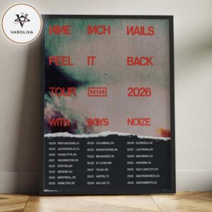 Nine Inch Nails Peel It Back Tour 2026 Industrial Rock Concert Home Decor Poster Canvas