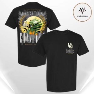 Oregon Ducks Black Something Inked 2026 Orange Bowl Champions Vintage CFP NCAA Two Sides Unisex T-Shirt