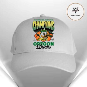 Oregon Ducks Ivory Something Inked 2026 Orange Bowl Champions CFP NCAA Season Classic Cap Hat Snapback
