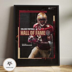 Peter Warrick Florida State Seminoles College Football Hall of Fame Induction College Football 2026 Legendary Tribute Artwork Home Decor Poster Canvas