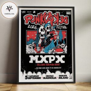 Punkadeka Festival 2026 Concert MXPX Live in Milan Punk Rock Art Home Decor Poster Canvas