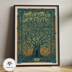 Railroad Earth Concert Poster At Various Venues In Asbury Park NJ On January 14 2026 Winter Tour Enchanted Tree Artwork Home Decor Poster Canvas