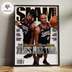 SLAM 260 VJ Edgecombe Tyrese Maxey Times Like This 2026 Gold Cover Home Decor Poster Canvas