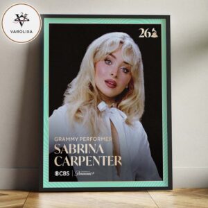 Sabrina Carpenter Grammy Performer Portrait Poster 2026 Awards Night Music Art Print Home Decor Poster Canvas