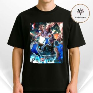 San Antonio Spurs vs Oklahoma City Thunder NBA Japan January 14 Anime Showdown Edition Unisex T-Shirt
