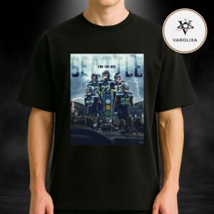 Seattle Seahawks 2025 NFC Champions Team Roster Collage Championship Poster Design Unisex T-Shirt