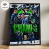 Seattle Seahawks 2025 NFC Champions Team Roster Collage Championship Poster Design Home Decor Poster Canvas