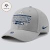 Seattle Seahawks Nike Heather Gray 2025 NFC Champions Locker Room Trophy Collection Classic Cap Hat Snapback