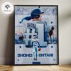 Shohei Ohtani Los Angeles Dodgers Number One Achievement Major League Baseball 2024 Elite Power Home Decor Poster Canvas