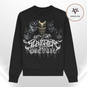 Slaughter To Prevail Skull Mask Demon Face Winter Crewneck Metalcore Edition Sweatshirt