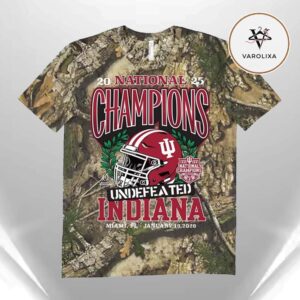 Something Inked Indiana Hoosiers Green 2025 College Football National Champions All Over Print Shirt