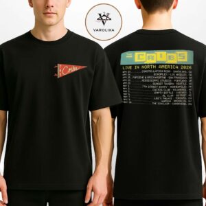 The Cribs Live In North America 2026 Tour Poster Indie Rock Concert Art Print Two Sides Unisex T-Shirt