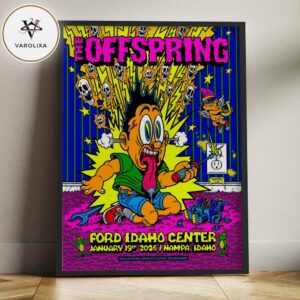 The Offspring Poster At Ford Idaho Center In Nampa Idaho On January 19 2026 Electric Skull Explosion Artwork Home Decor Poster Canvas