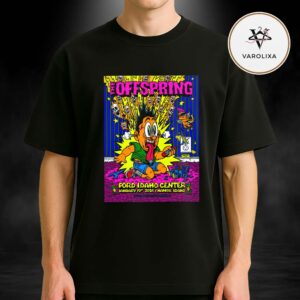 The Offspring Poster At Ford Idaho Center In Nampa Idaho On January 19 2026 Electric Skull Explosion Artwork Unisex T-Shirt