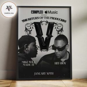 The Return Of The Producers V Poster Mike Will Made It Vs Hit Boy January 30 Hip Hop Home Decor Poster Canvas