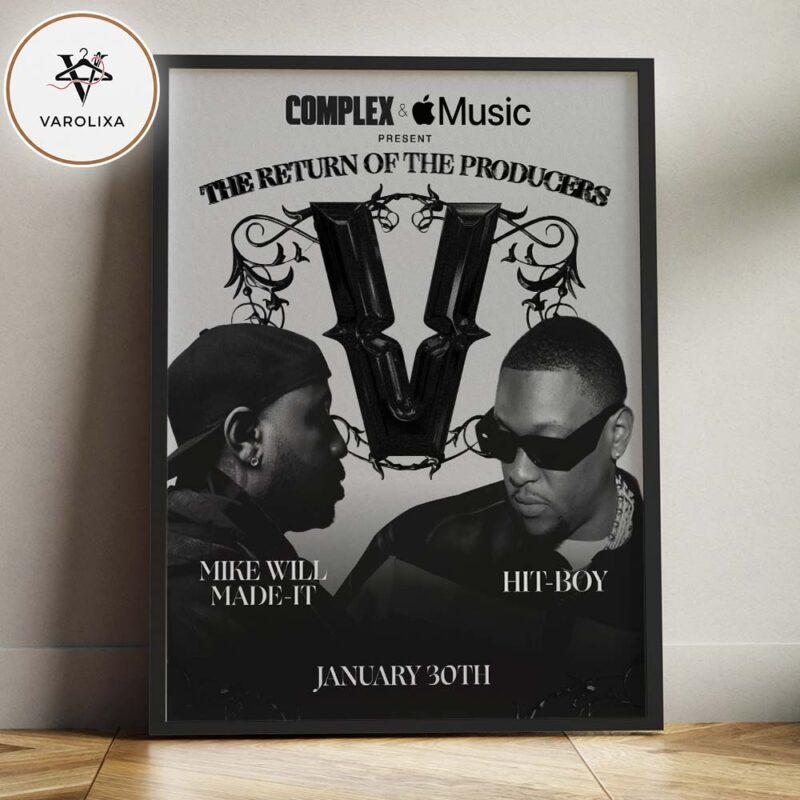 The Return Of The Producers V Poster Mike Will Made It Vs Hit Boy January 30 Hip Hop Home Decor Poster Canvas