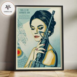 This Is My Favorite Son I Will Sacrifice Them To Protect My Favorite Son Gun Satire Political Protest Artwork Home Decor Poster Canvas