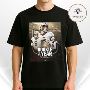 Tyler Shough New Orleans Saints Quarterback No 6 NFL Rookie Of The Year Nominee Gold Frame Edition Unisex T-Shirt